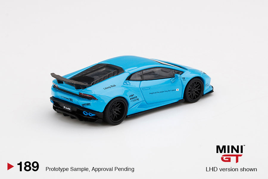 MINIGT 1:64 Lamborghini Huracan LB鈽匴ORKS Liberty Walk Ver. 1 Light Blue