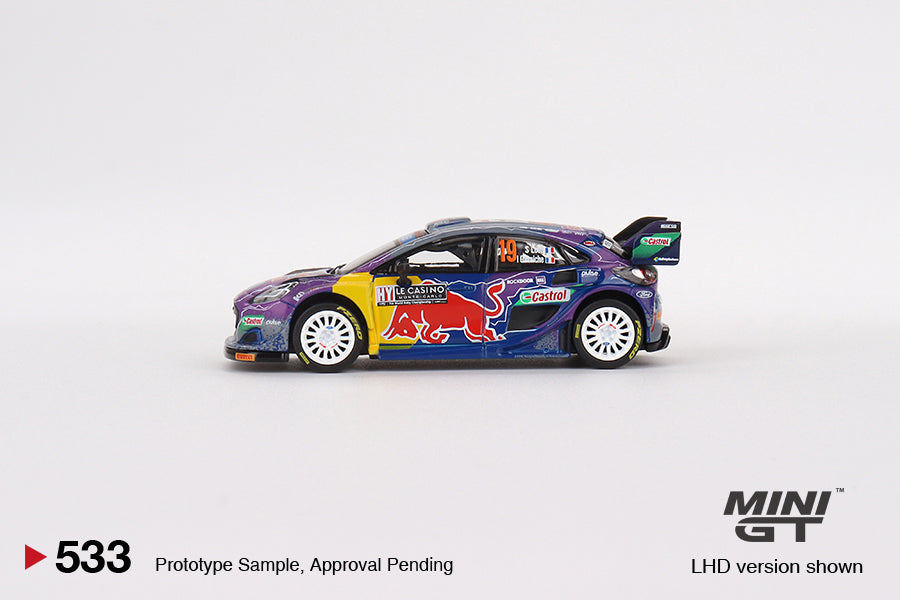 MINIGT 1:64 Ford Puma Rally1 #19 M-Sport Ford WRT 2022 Rally MonteCarlo Winner LHD