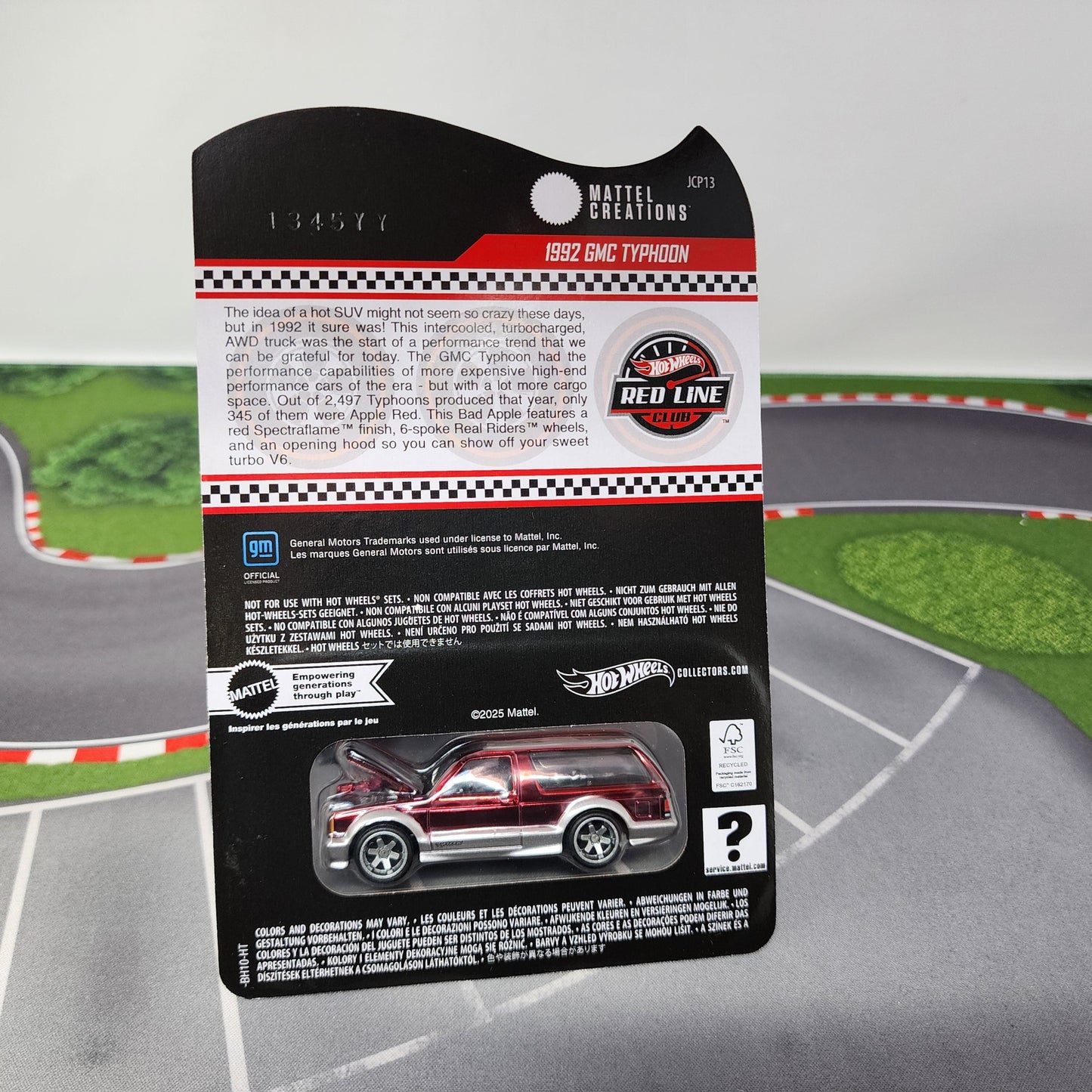 1992 GMC Typhoon * RED * Hot Wheels Red Line Club RLC