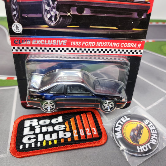 1993 Ford Mustang Cobra R w/ Pin & Patch * Hot Wheels Red Line Club RLC 2023 Club Car