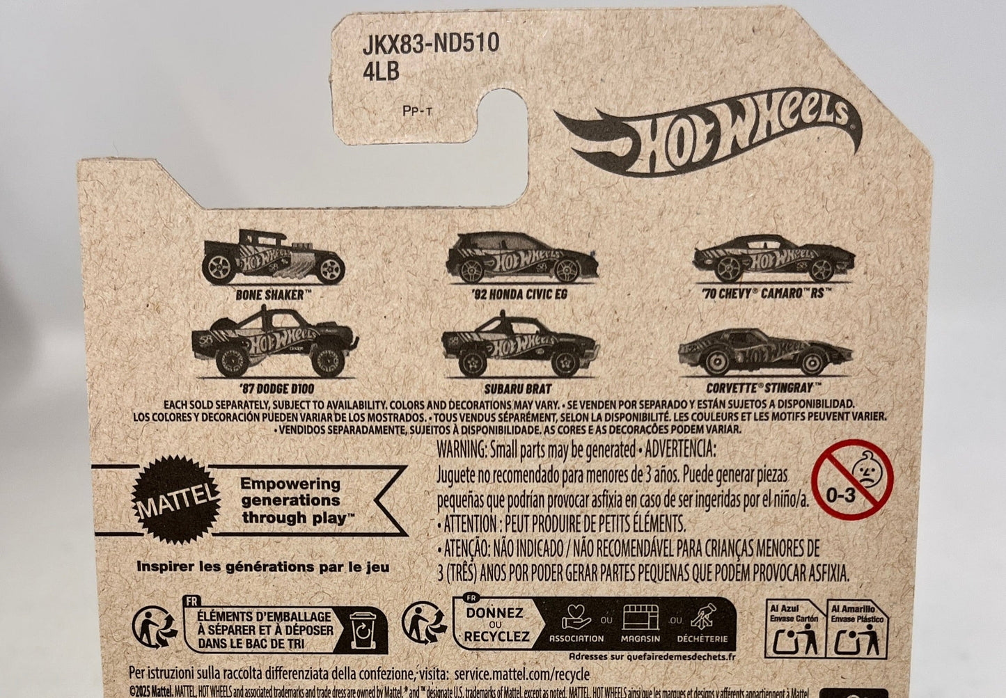 5 Car Basic Set * 2025 Hot Wheels 58th Anniversary Blue & Gold Case J
