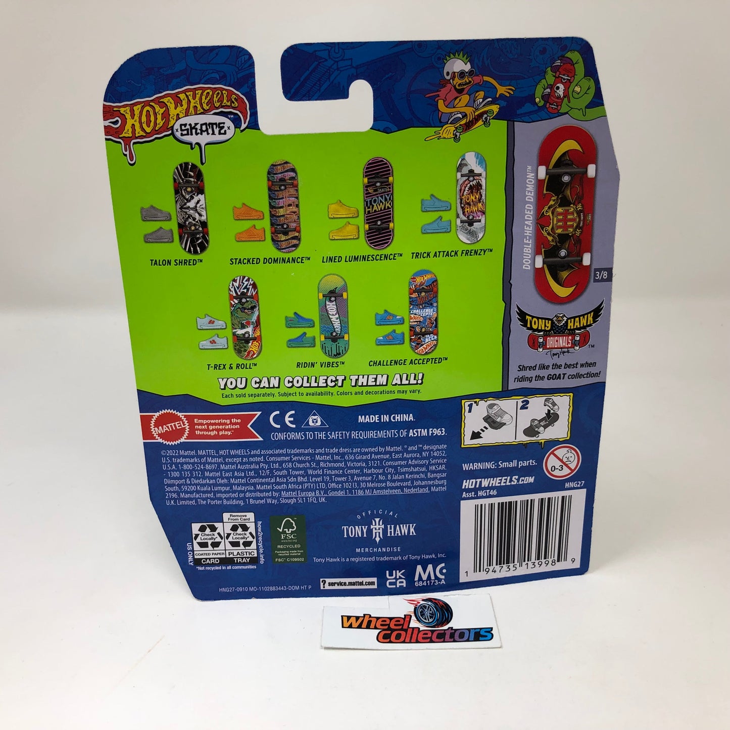 2023 Hot Wheels Skate Boards Tony Hawk * Double-Headed Demon & Shoes