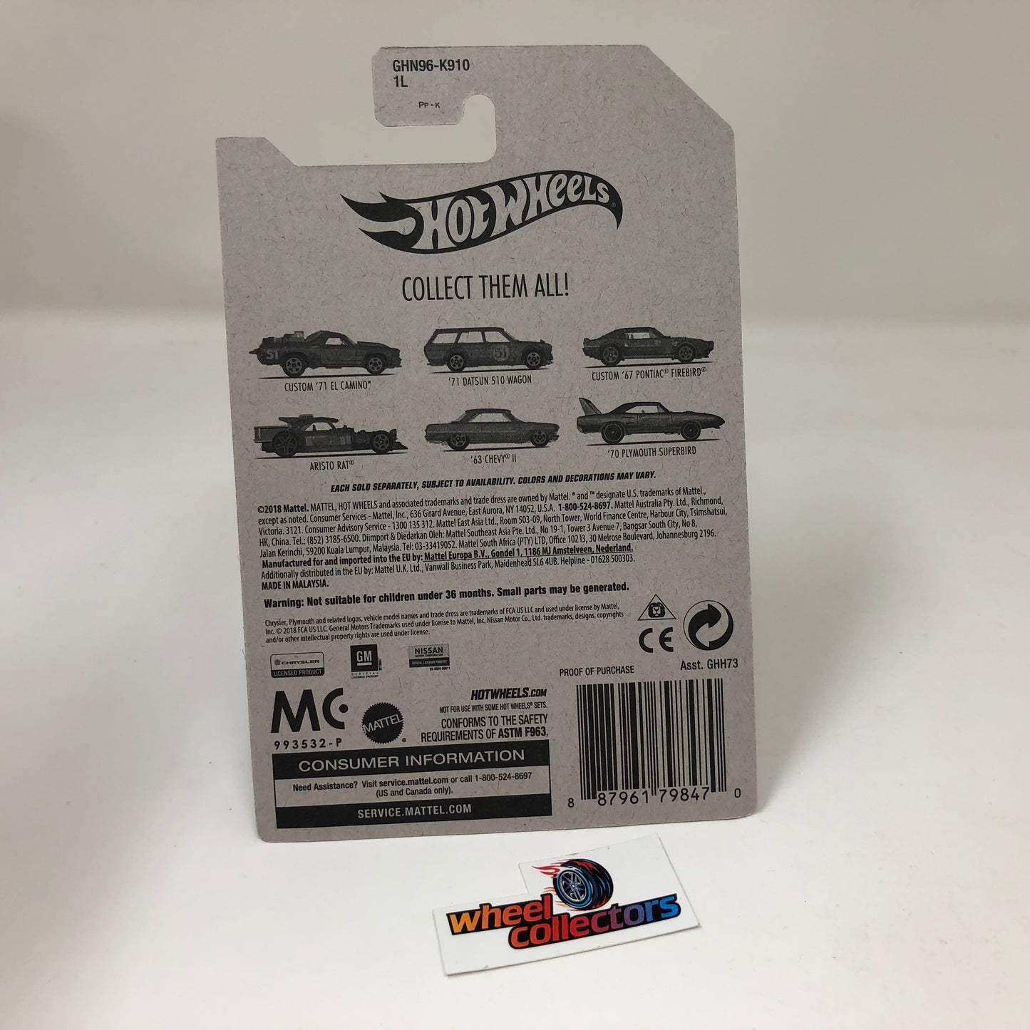 Custom '67 Pontiac Firebird * Grey * Hot Wheels Satin & Chrome Series
