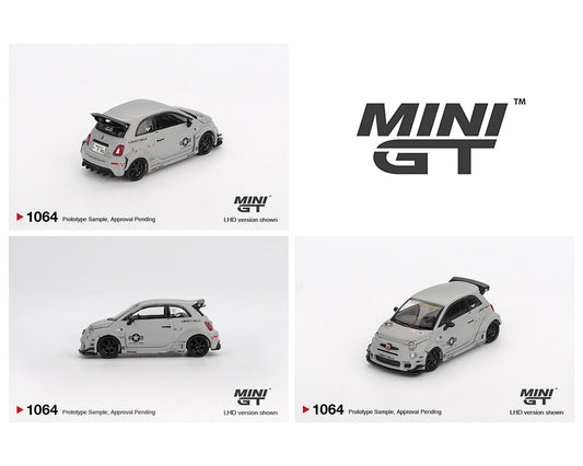 MINI GT 1:64 Abarth 595 LB-WORKS x Abas Works Fighters 鈥?Matte Grey