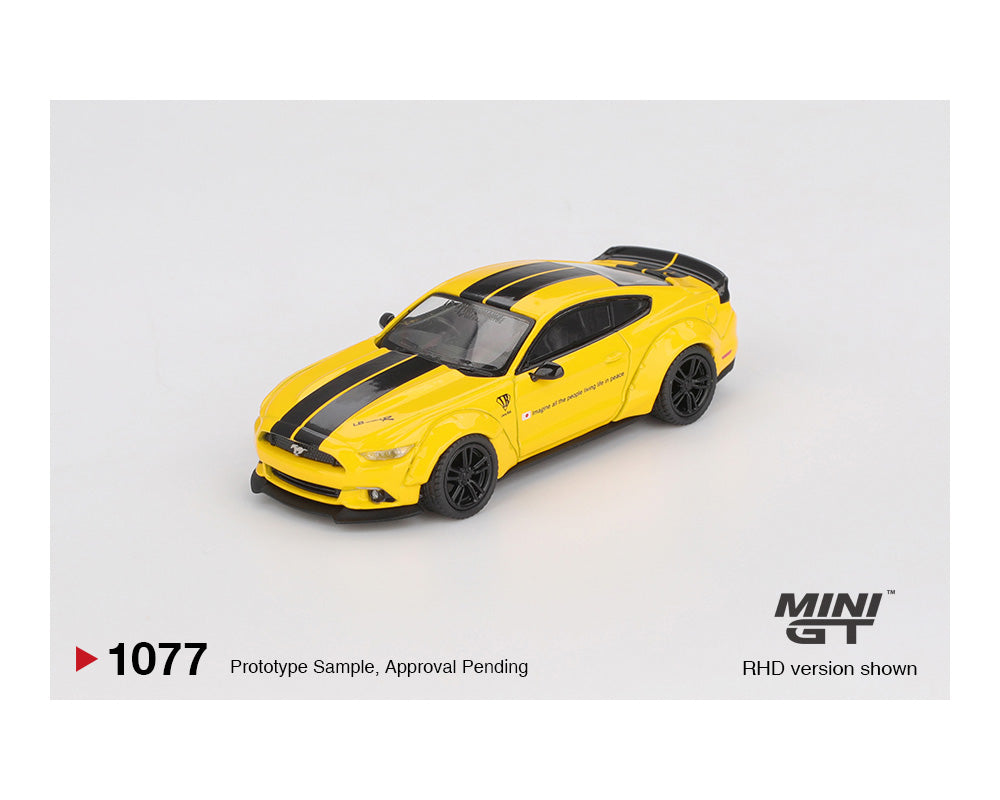 MINI GT 1:64 Ford Mustang LB-WORKS in Triple Yellow