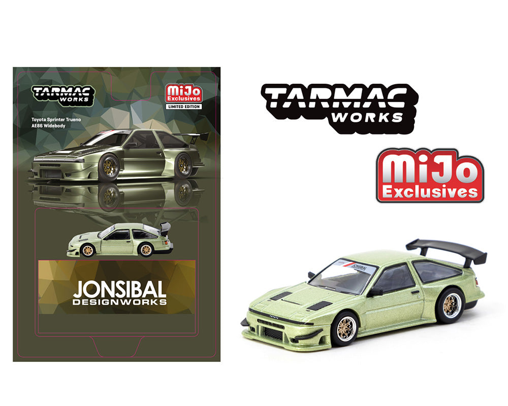 Tarmac Works 1:64 Toyota Sprinter Trueno AE86 Widebody TRD JONSIBAL in Green