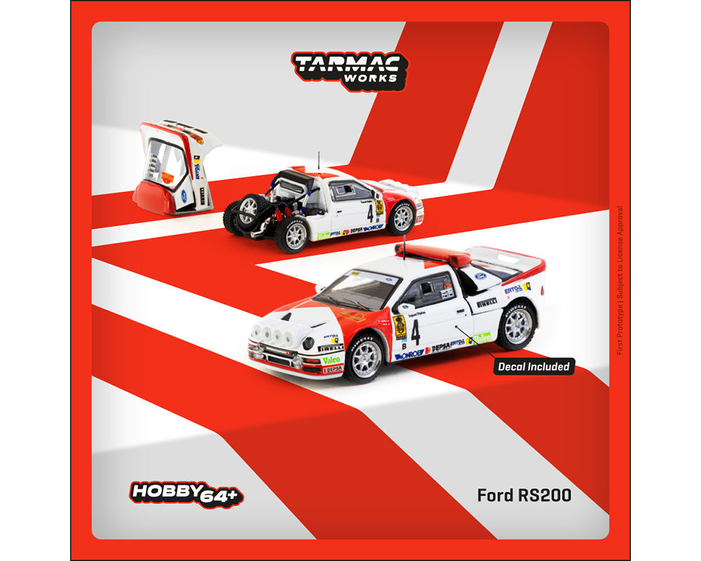 Tarmac Works 1:64 Ford RS200 Rallye Catalunya 1986