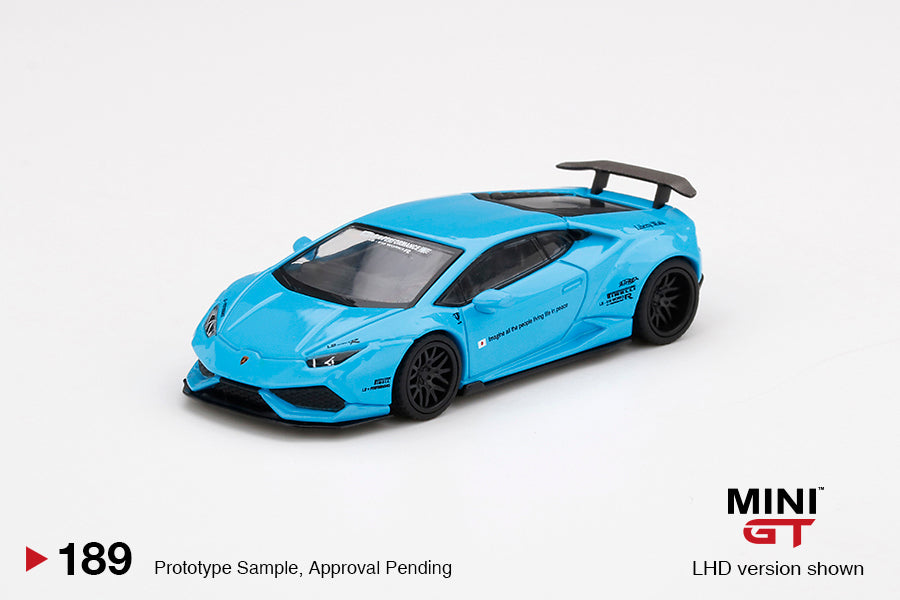 MINIGT 1:64 Lamborghini Huracan LB鈽匴ORKS Liberty Walk Ver. 1 Light Blue