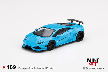 MINIGT 1:64 Lamborghini Huracan LB鈽匴ORKS Liberty Walk Ver. 1 Light Blue