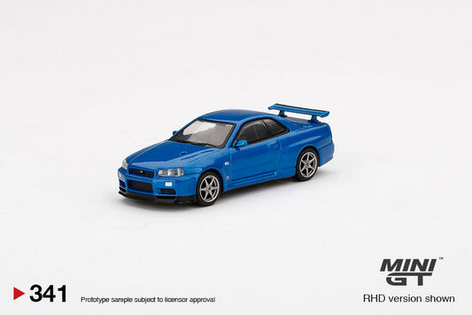 MINIGT 1:64 Nissan Skyline GT-R (R34) V-Spec II in Bayside Blue