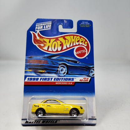 Mercedes SLK #646 * Yellow w/ 5sp Rims * Hot Wheels 1998