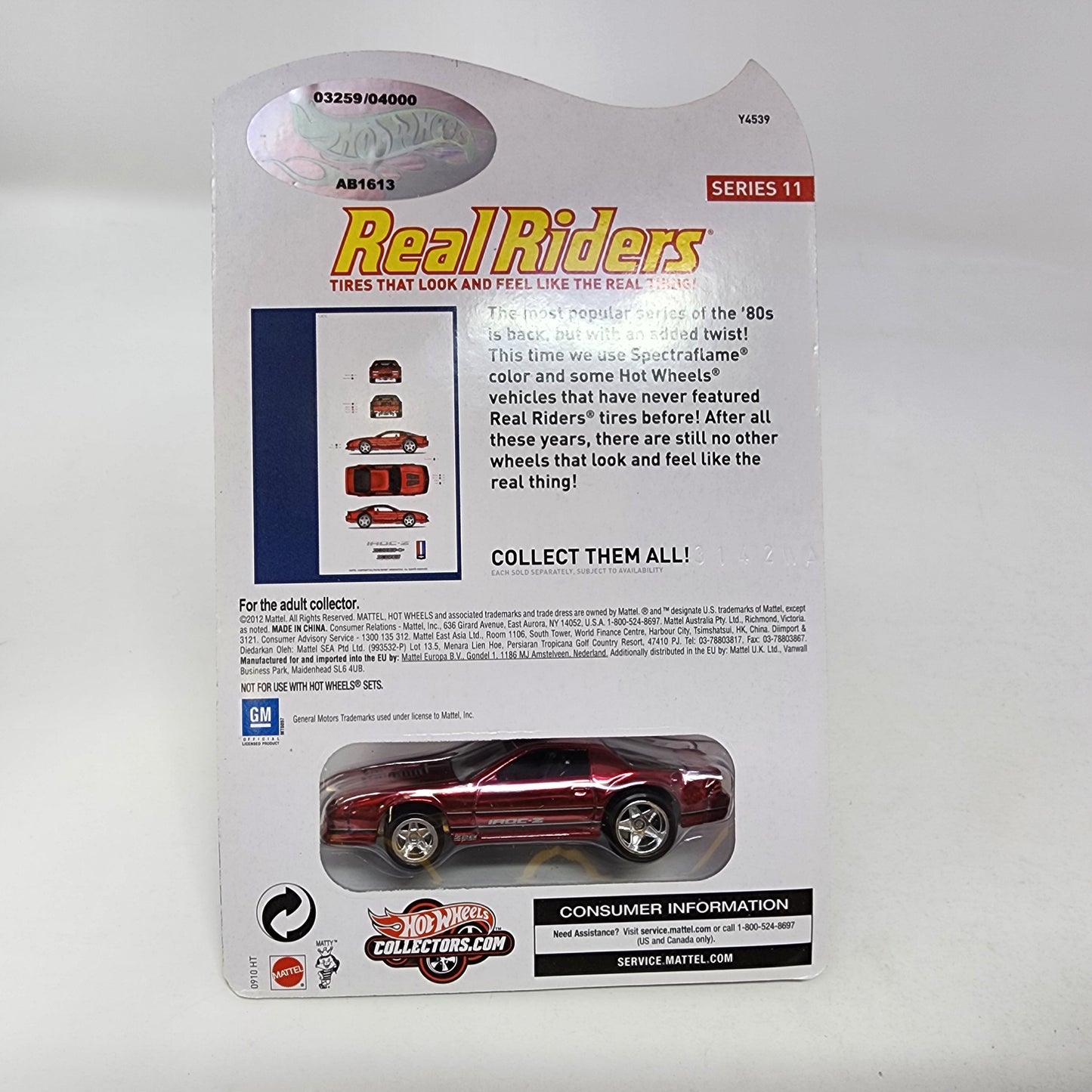85 Chevrolet Camaro IROC-Z * Hot Wheels Red Line Club RLC Real Riders