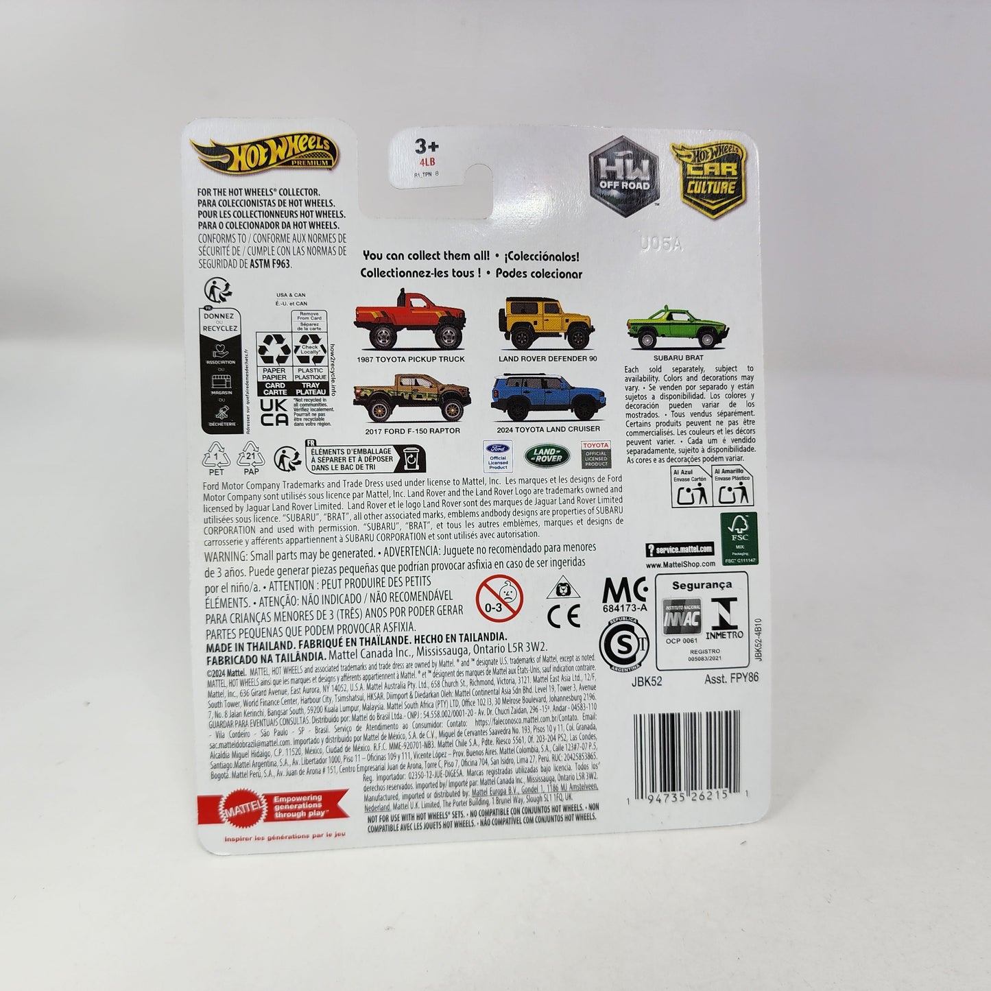 2024 Toyota Land Cruiser 5/5 * BLUE * 2025 Hot Wheels Car Culture OFF ROAD Case H