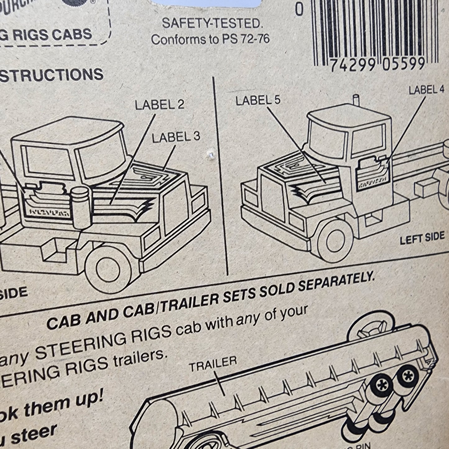 Peterbilt No 5672 * Orange * 1982 Hot Wheels Hong Kong Steering Rigs