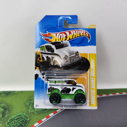 Monster Dairy Delivery #28 * WHITE * 2012 Hot Wheels