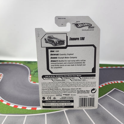 Triumph TR6 #33 * Silver * 2009 Hot Wheels