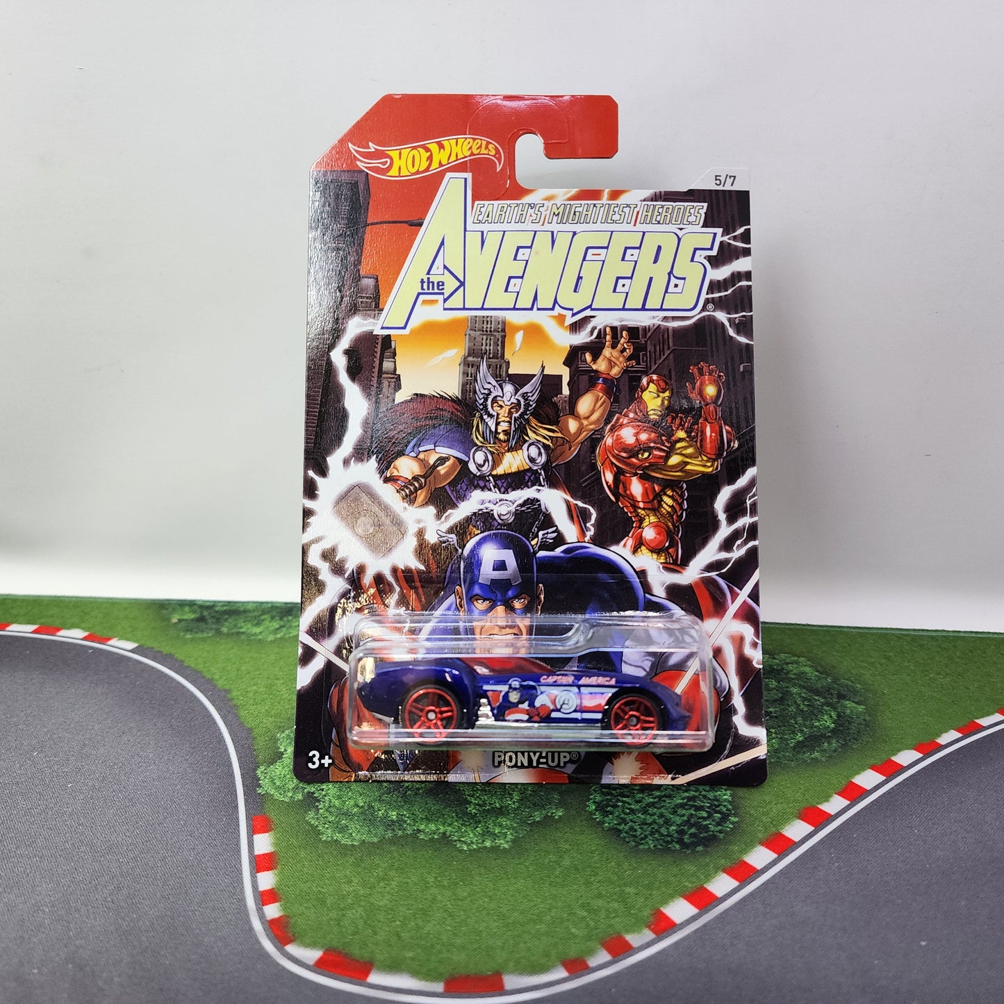 Pony Up Captain America * Hot Wheels Avenger