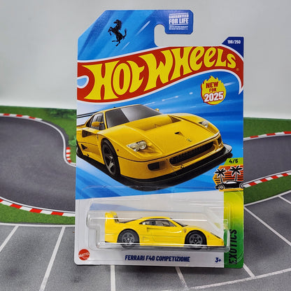 Ferrari F40 Competizione #198 * YELLOW * 2025 Hot Wheels