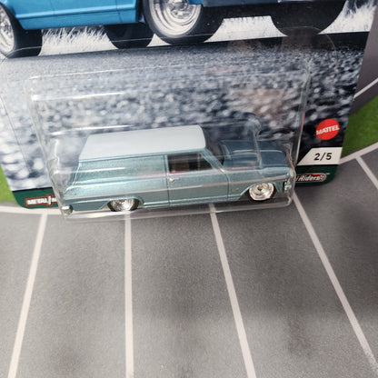 64 Chevy Nova Panel * Light Blue * Hot Wheels Car Culture Fast Wagons