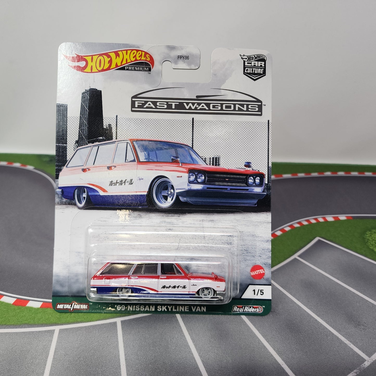 69 Nissan Skyline Van * Red-White/Blue * Hot Wheels Car Culture Fast Wagons