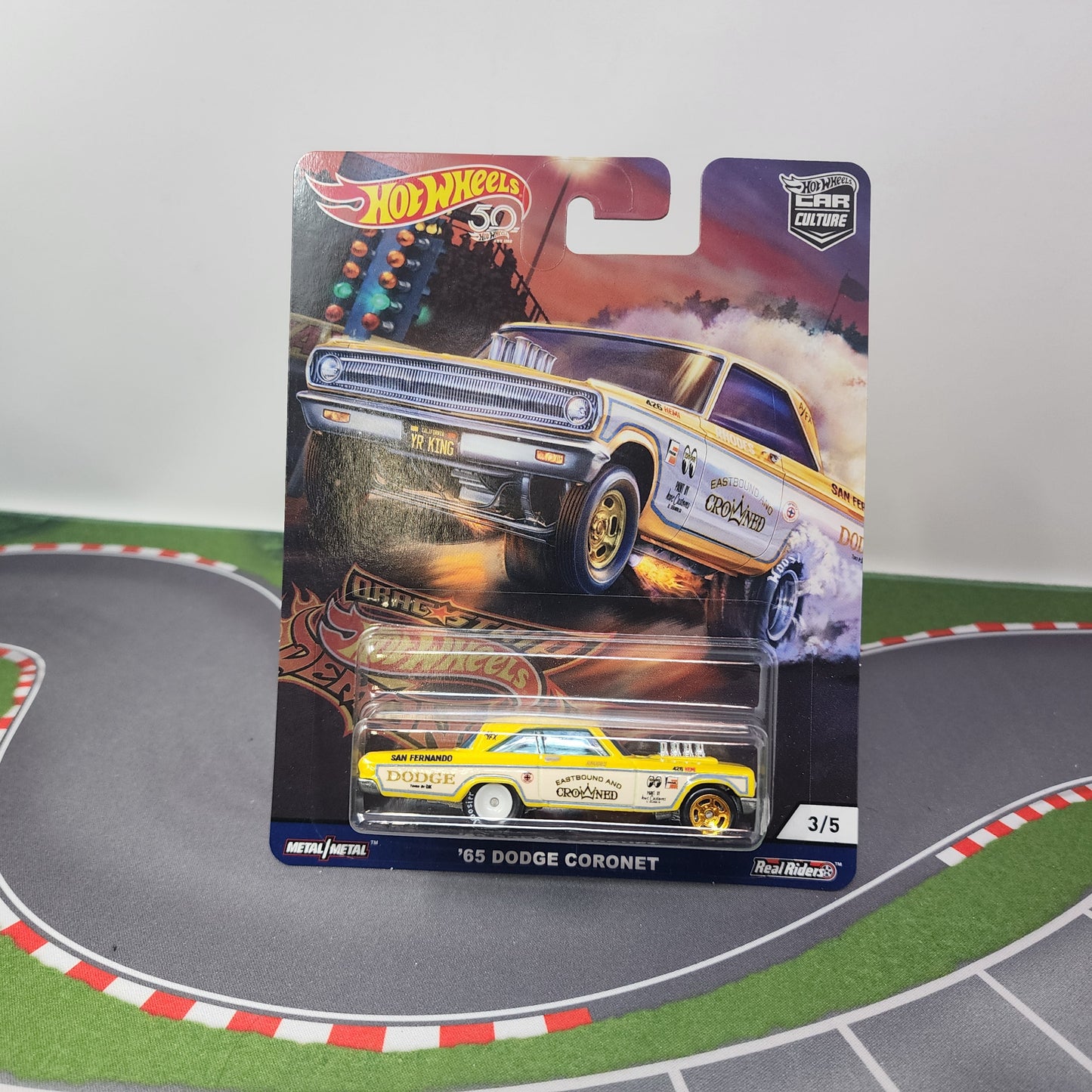 65 Dodge Coronet * Yellow * Hot Wheels Car Culture Drag Strip