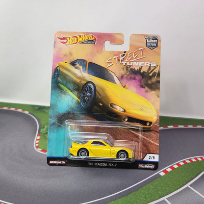 95 Mazda RX-7 * Yellow * Hot Wheels Car Culture Street Tuners