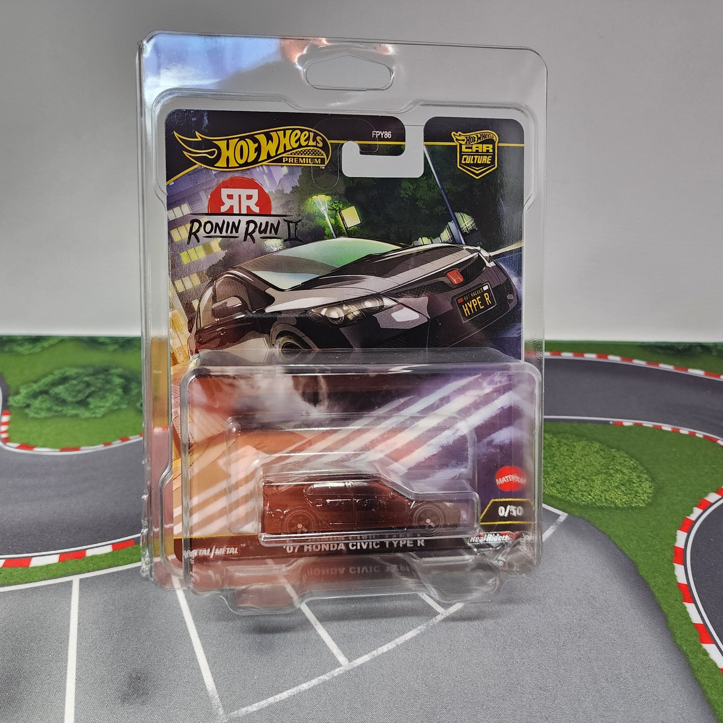 07 Honda Civic Type R 0/5 * Black CHASE * Hot Wheels Car Culture Ronin Run II