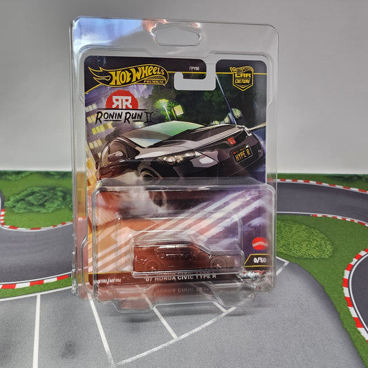 07 Honda Civic Type R 0/5 * Black CHASE * Hot Wheels Car Culture Ronin Run II
