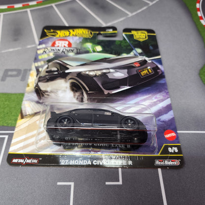 07 Honda Civic Type R 0/5 * Black CHASE * Hot Wheels Car Culture Ronin Run II