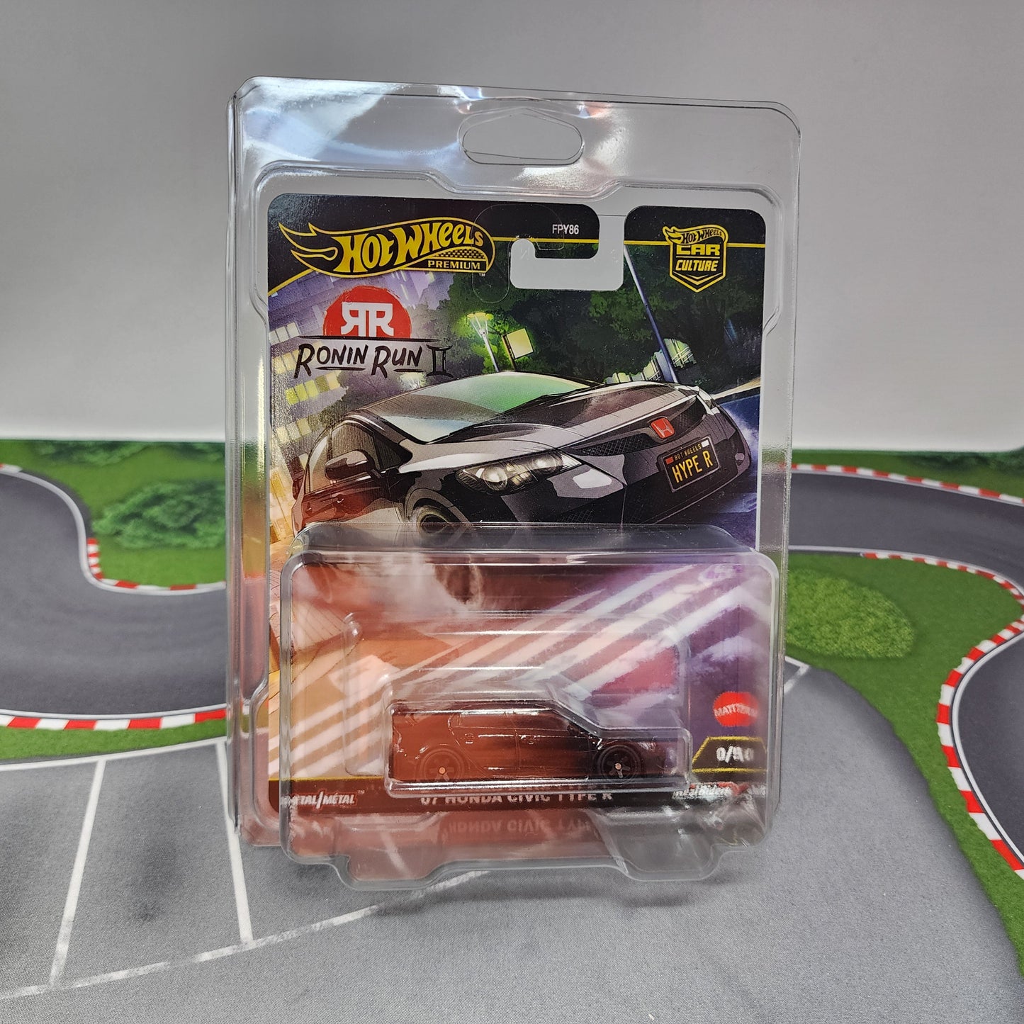 Bubble Crack * '07 Honda Civic Type R 0/5 * Black CHASE * Hot Wheels Car Culture Ronin Run II