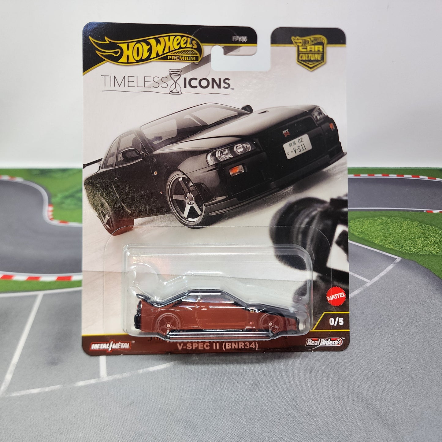 V-Spec II Nissan Skyline GT-R R34 0/5 * Black CHASE * Hot Wheels Car Culture Timeless Icons