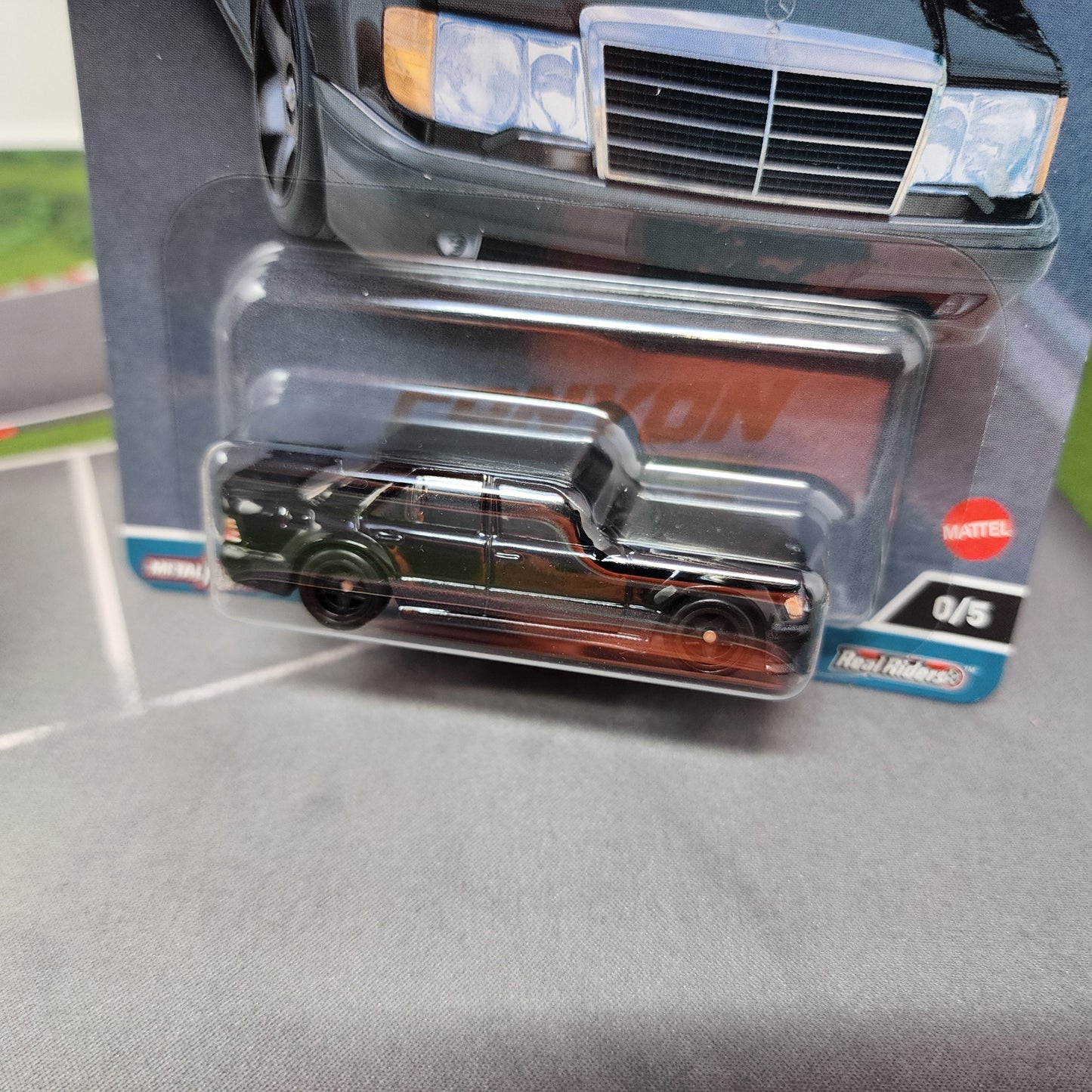 Mercedes-Benz 500 E 0/5 * Black CHASE * Hot Wheels Car Culture Canyon Warriors