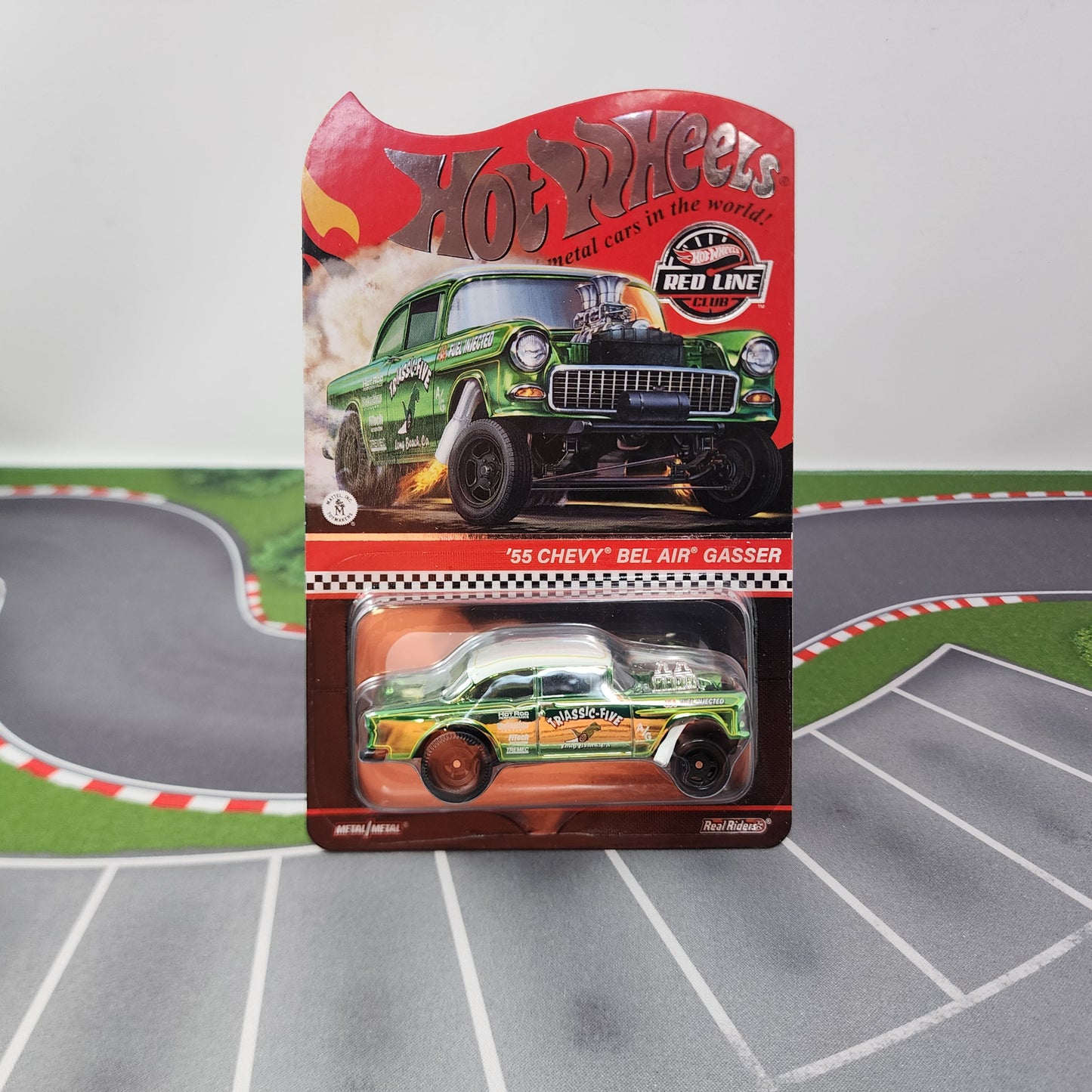 55 chevy Bel air Gasser Triassic-Five * Hot Wheels Red Line Club RLC