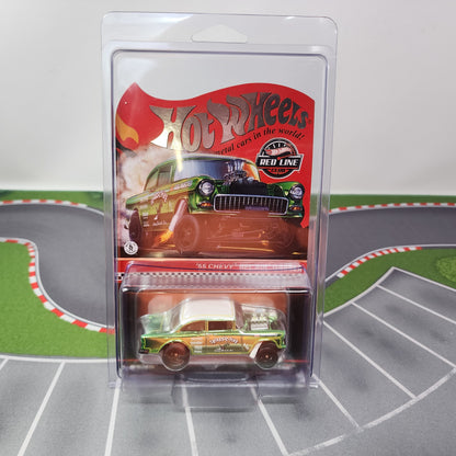 55 chevy Bel air Gasser Triassic-Five * Hot Wheels Red Line Club RLC