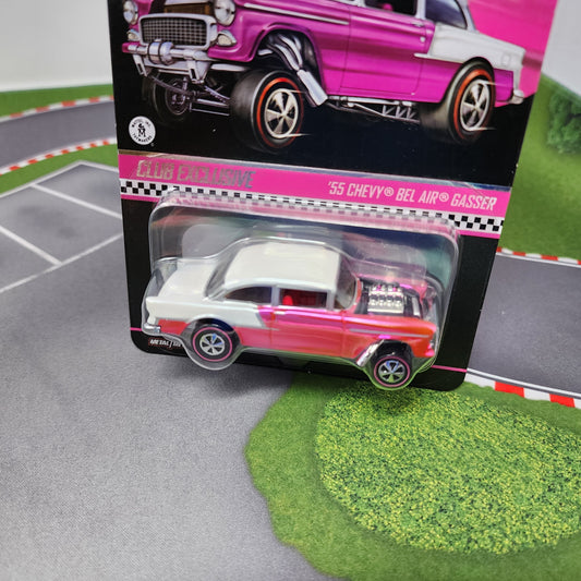55 Chevy Bel Air Gasser * PINK * Hot Wheels Red Line Club RLC Club Party