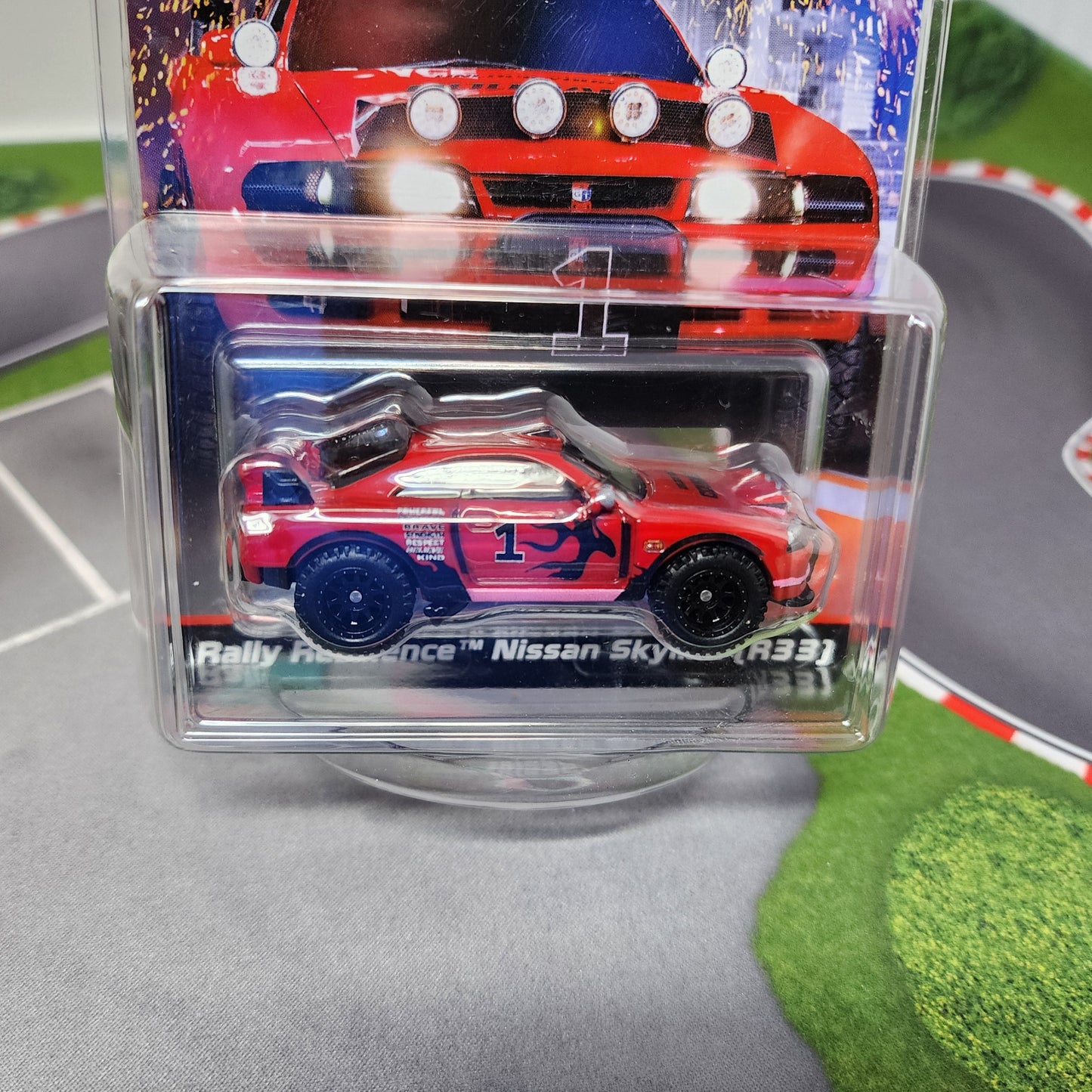 Rally Nissan Skyline R33 Ultimate Challenge NBC * Hot Wheels Red Line Club RLC
