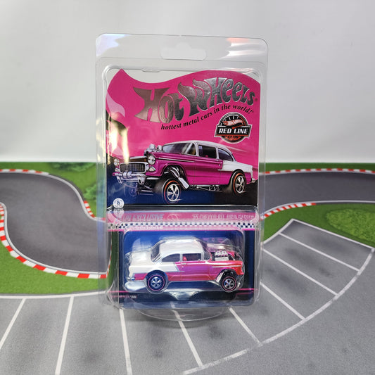 55 Chevy Bel Air Gasser * PINK * Hot Wheels Red Line Club RLC Club Party