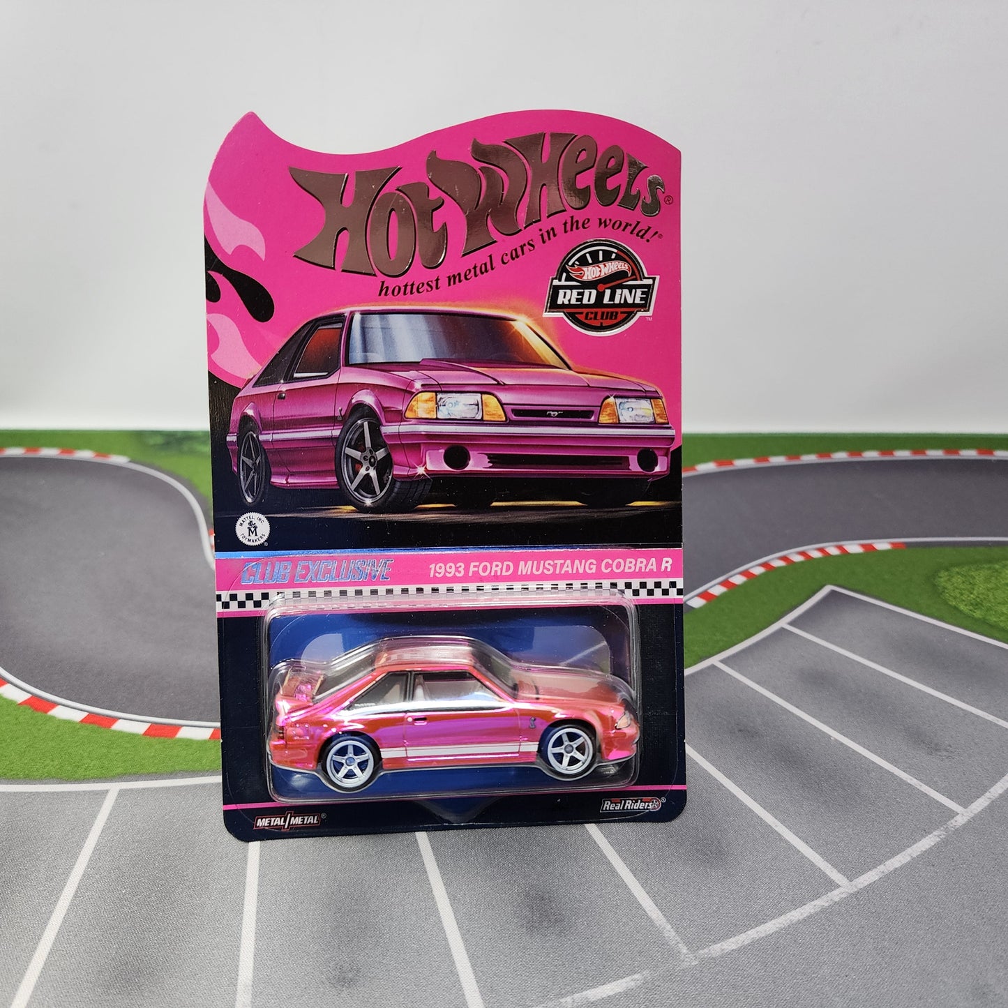 1993 Ford Mustang Cobra R * Pink Party Car * Hot Wheels Red Line Club RLC