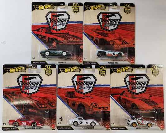Vintage Racing * 5 Car Set * 2026 Hot Wheels Car Culture Case T