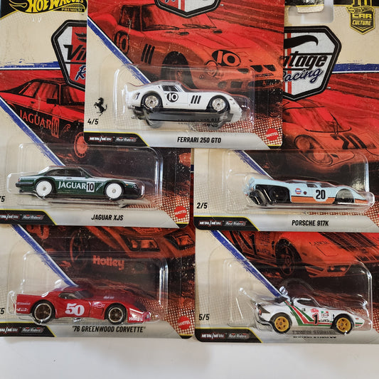 Vintage Racing * 5 Car Set * 2026 Hot Wheels Car Culture Case T