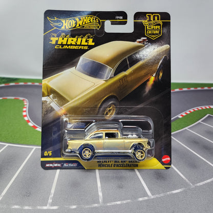 55 Chevy Bel Air Gasser * GOLD CHASE * Hot Wheels Car Culture Thrill Climbers