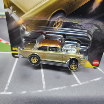 55 Chevy Bel Air Gasser * GOLD CHASE * Hot Wheels Car Culture Thrill Climbers