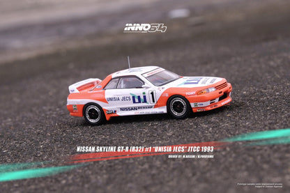 INNO64 1:64 Nissan Skyline GT-R (R32) #1 "UNISIA JECS" JTCC 1993 M. Hasemi / H. Fukuyama