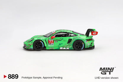MINI GT 1:64 Porsche 911 GT3 R #77 AO Racing 2024 IMSA Daytona 24 Hrs GTD Pro 2nd Place