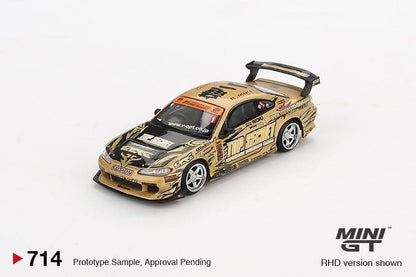 MINI GT 1:64 Nissan Silvia (S15) Top Secret D1GP in Gold