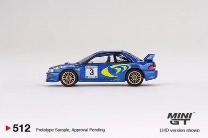 MINIGT 1:64 Subaru Impreza WRC97 1997 Rally Sanremo Winner #3
