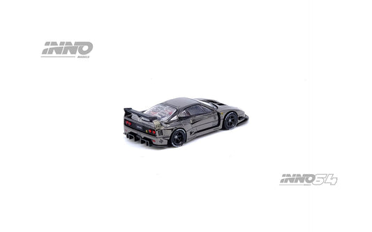 INNO64 1:64 Ferrari F40 Liberty Walk in Chrome Black