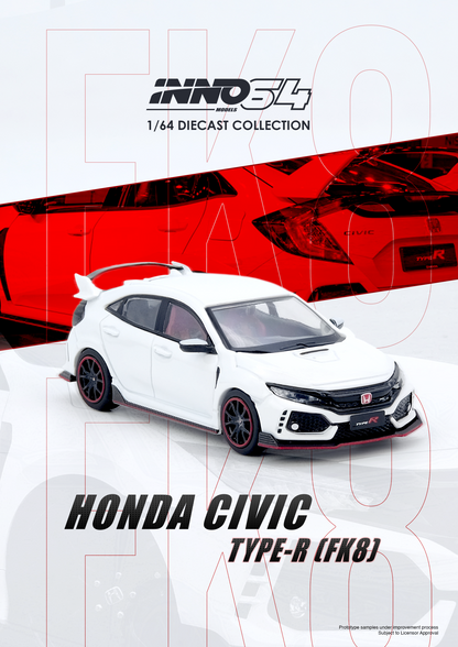 INNO64 1:64 Honda Civic (FK8) Type-R in White
