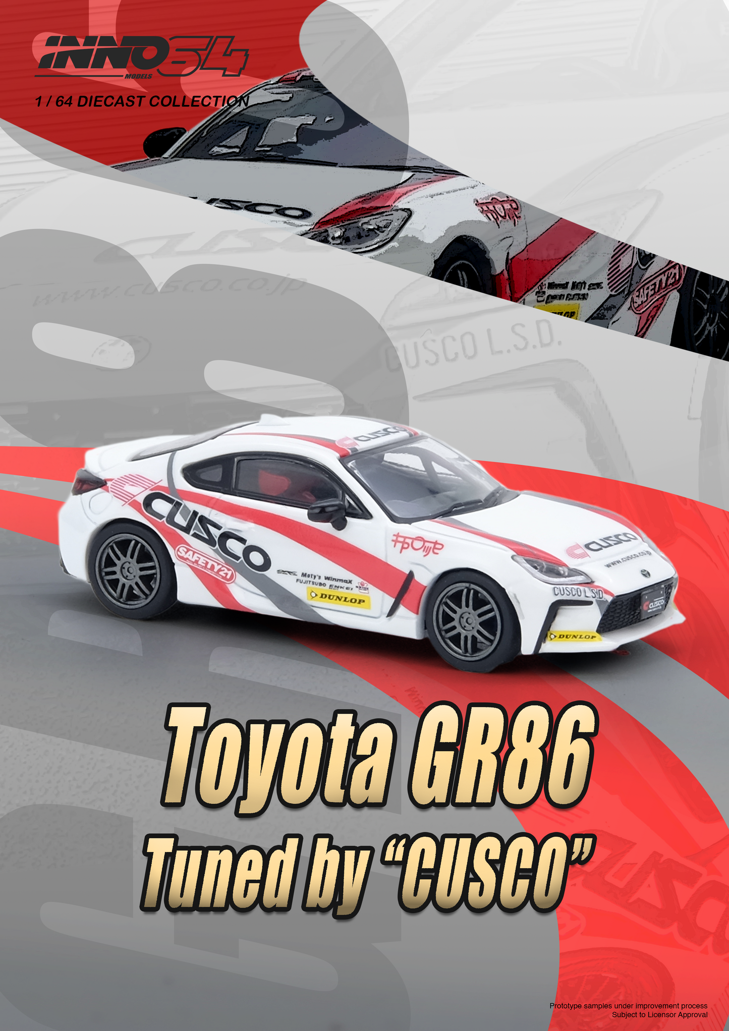 *PREORDER* INNO64 1:64 Toyota GR86 Tuned by "CUSCO" Edition