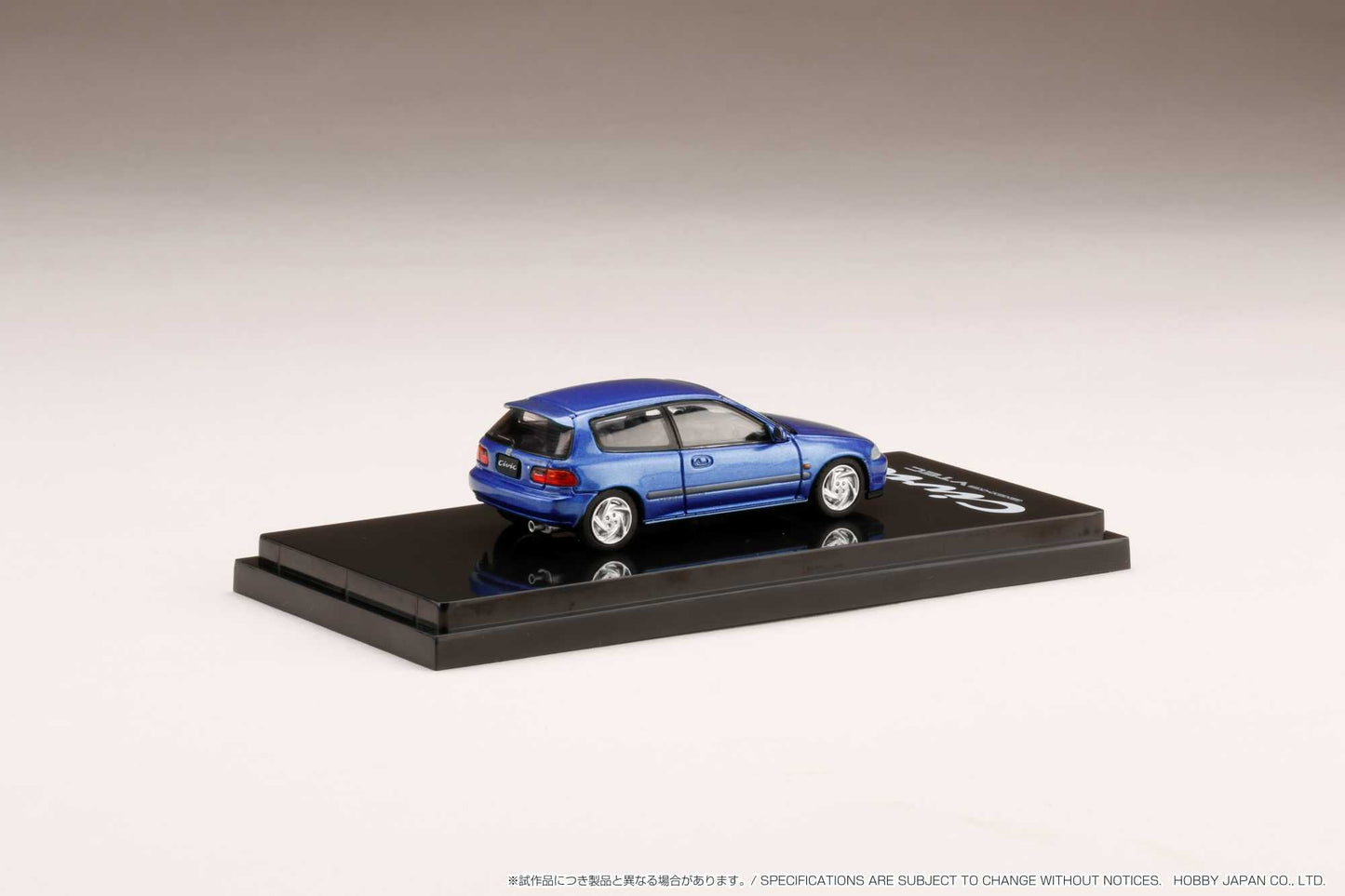 Hobby Japan 1:64 Honda Civic (EG6) SiR 鈪?with Engine Model in Captiva Blue Pearl
